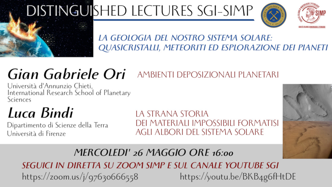 Le #DistinguishedLectures SGI-SIMP su Zoom e YouTube