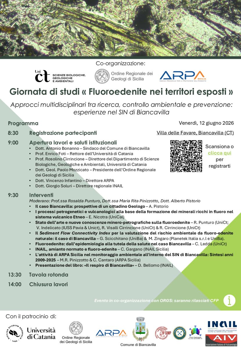 Giornata di studi Fluoroedenite nei territori esposti