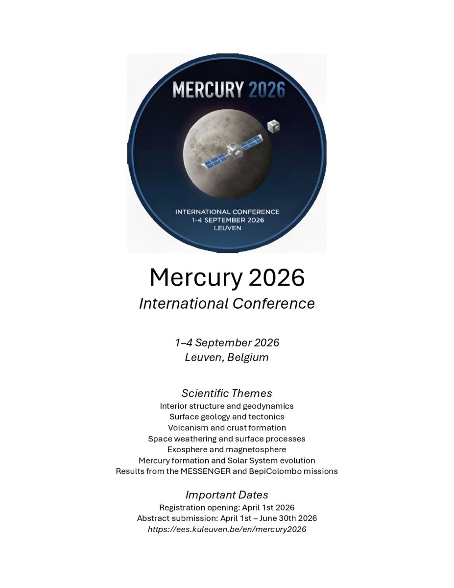 Mercury 2026 &ndash; International Meeting on Planet Mercury