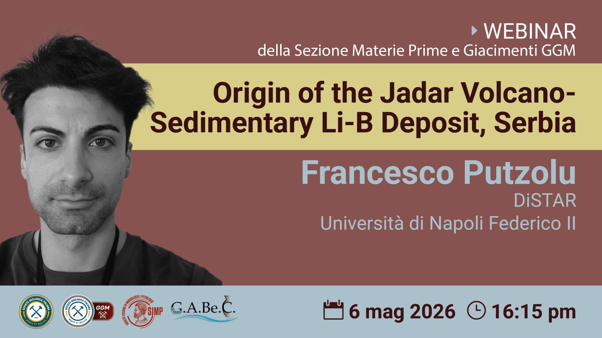 Webinar Origin of the Volcano-Sedimentary Li-B Deposit, Serbia