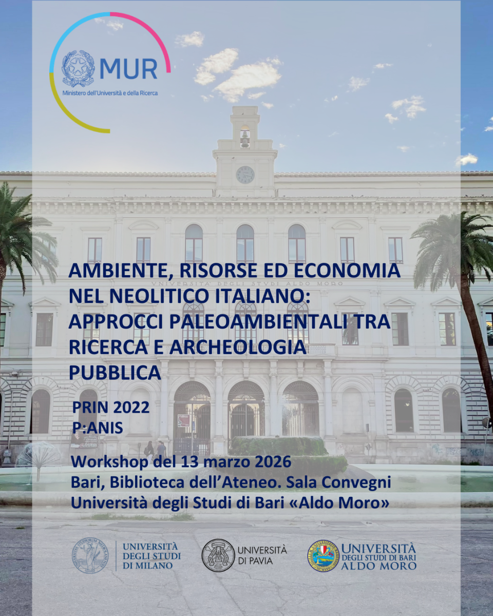 Workshop Ambiente, Risorse ed Economia nel Neolitico Italiano: Approcci Paleoambientali tra Ricerca e Archeologia Pubblica