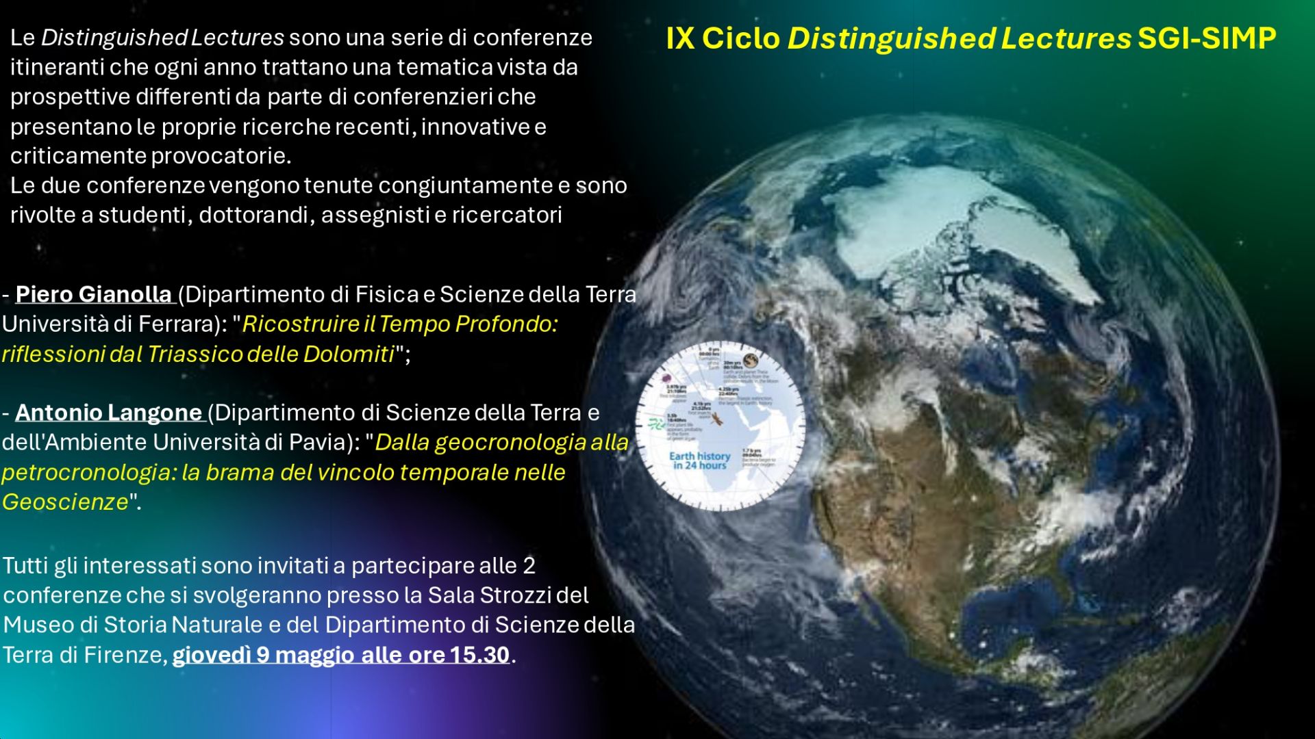 IX ciclo Distinguished Lectures - Firenze